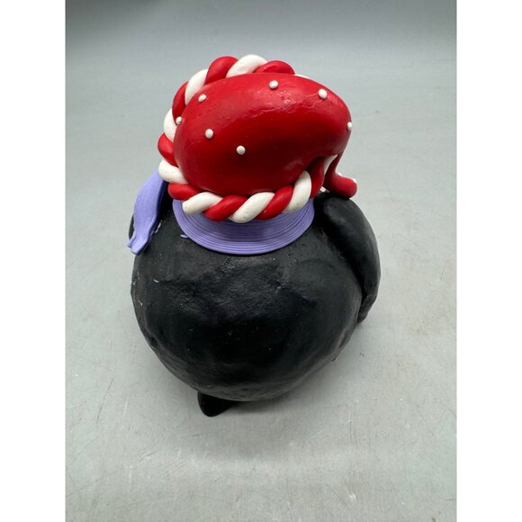 Christmas Handcrafted Clay Penguin Figurine Tia Lola 4/98 7" Tall READ - Picture 5 of 8